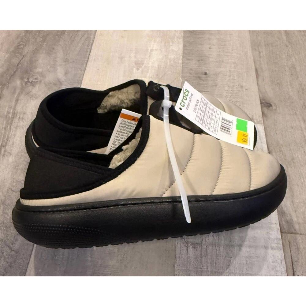 Crocs Classic Puff Moc Slipper Size M5/W7 Beige EVA Rubber Sole Casual Slip On - Picture 4 of 7